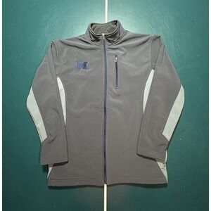 University of Michigan Full Zipper Jacket Knights Apparel Mens Size Medium Gray‎